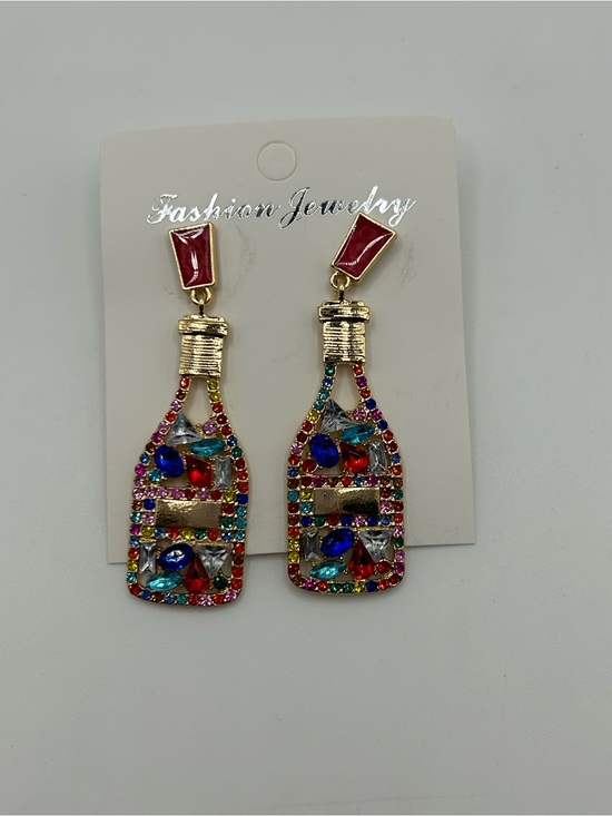 Fashion Jewelry Jewelry - NEW Fashion Jewelry Multicolor Gemstone Wine Bottle Dangle Earrings